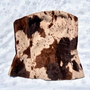 Plein sud fur cow print bustier
